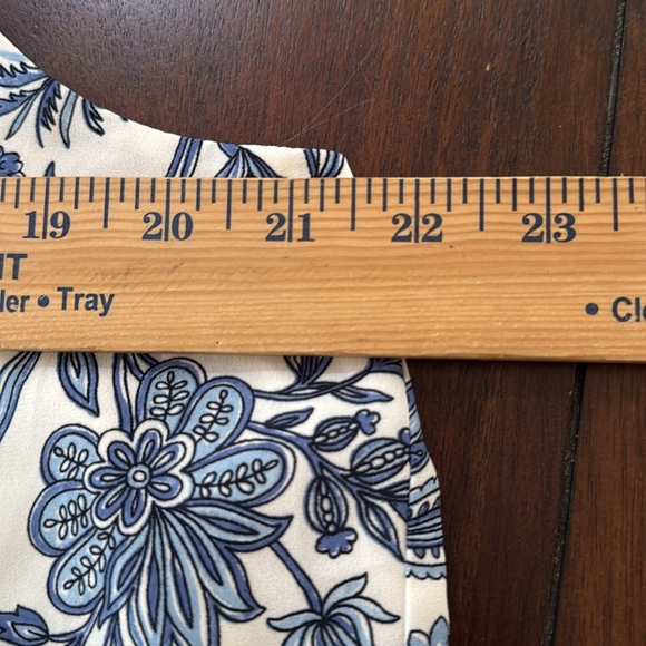 LOFT‎ Women's Blue Floral Top Sz XXL - Picture 10 of 13